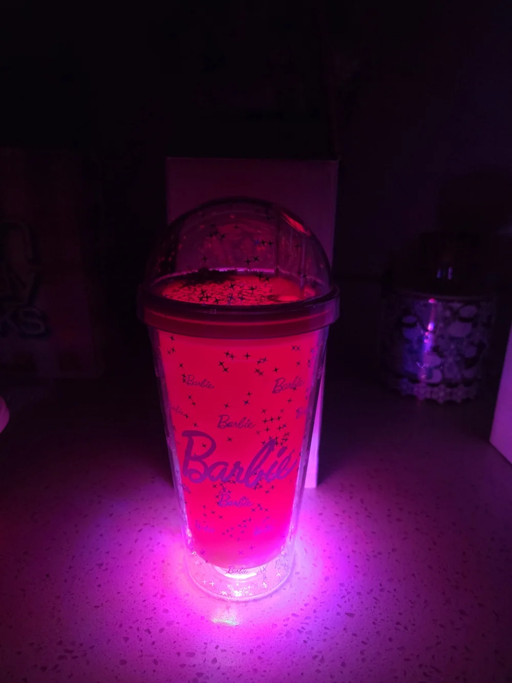Barbie Light-Up Glitter Dome Tumbler - Pink & Multi-Color